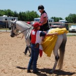 Horse introduced to poncho