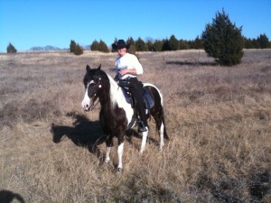 TTPA Member Tom Pollard rides his horse Valle on Trinity Trail